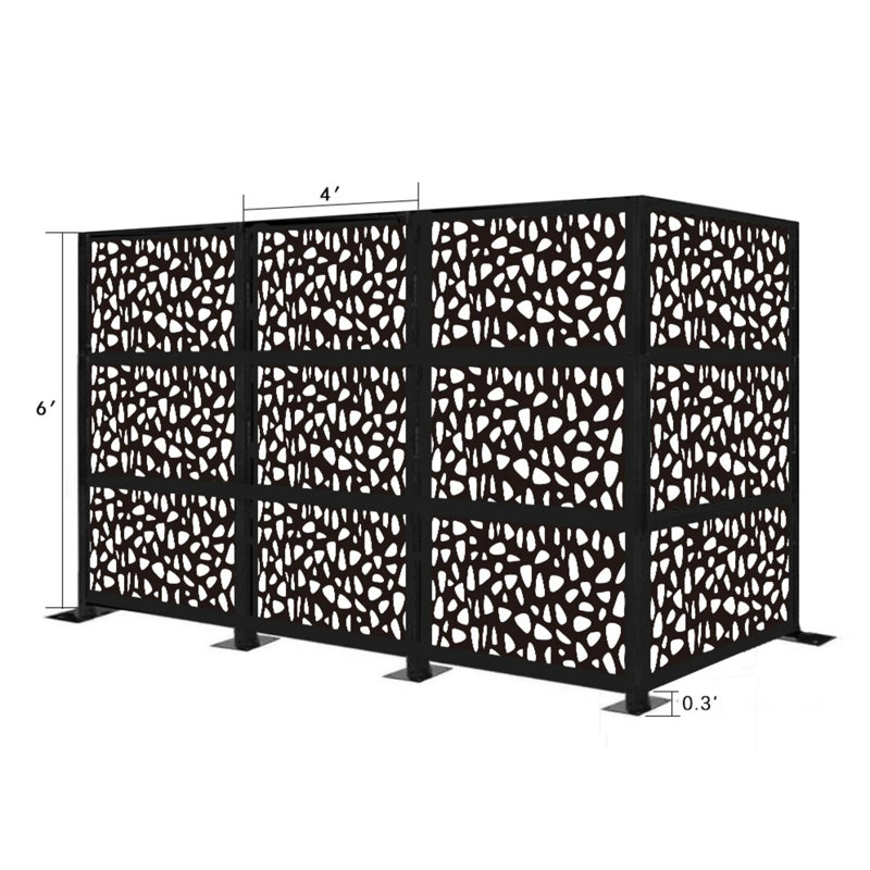 eJoy 6 ft. H x 12 ft. W Freestanding Modular Metal Privacy Screen